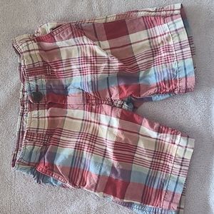 Plaid lands end shorts size 5